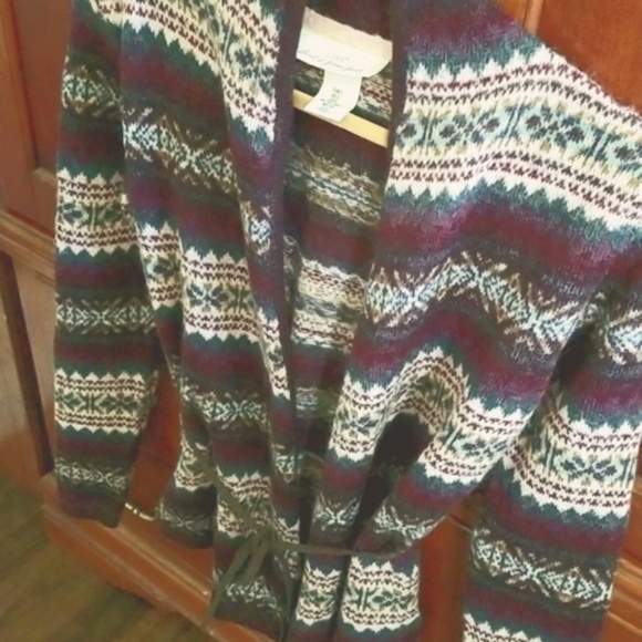 H&M L.O.G.G. Label of Grounded Goods Open Belted Cardigan - Size Small - Picture 3 of 14